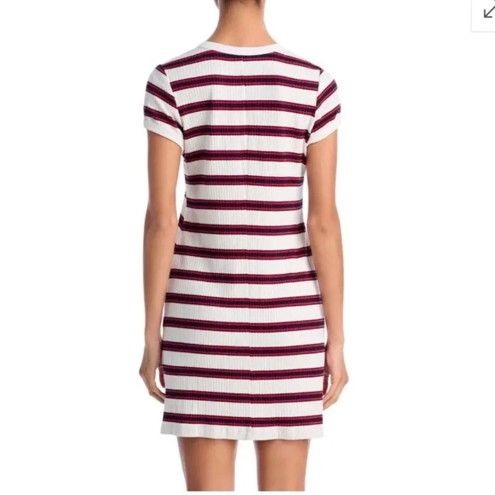 Robin Piccone Amy Striped Button Front Mini Dress XS Navy Red Preppy NWT